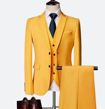 Load image into Gallery viewer, Mens Suits 2020 Costum Solid Formal Work Business Tuxedo male 3 Piece Casual Terno wedding Party Terno suit slim fit Asian Size