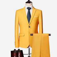 Load image into Gallery viewer, Mens Suits 2020 Costum Solid Formal Work Business Tuxedo male 3 Piece Casual Terno wedding Party Terno suit slim fit Asian Size