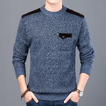 Load image into Gallery viewer, Men's Sweater Plus Size O Neck Fleece liner Pullover Oversized Sweaters for Men Korean Knitted Pullovers Jumper Men's Clothing