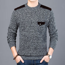 Load image into Gallery viewer, Men's Sweater Plus Size O Neck Fleece liner Pullover Oversized Sweaters for Men Korean Knitted Pullovers Jumper Men's Clothing
