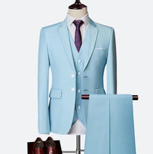 Load image into Gallery viewer, Mens Suits 2020 Costum Solid Formal Work Business Tuxedo male 3 Piece Casual Terno wedding Party Terno suit slim fit Asian Size
