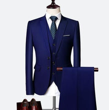 Load image into Gallery viewer, Mens Suits 2020 Costum Solid Formal Work Business Tuxedo male 3 Piece Casual Terno wedding Party Terno suit slim fit Asian Size
