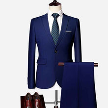 Load image into Gallery viewer, Mens Suits 2020 Costum Solid Formal Work Business Tuxedo male 3 Piece Casual Terno wedding Party Terno suit slim fit Asian Size

