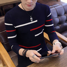 Load image into Gallery viewer, Korea Grey Sweaters And Pullovers Men Long Sleeve Knitted Sweater High Quality Winter Pullovers Homme Warm Navy Coat 3xl Newest
