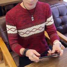 Load image into Gallery viewer, Korea Grey Sweaters And Pullovers Men Long Sleeve Knitted Sweater High Quality Winter Pullovers Homme Warm Navy Coat 3xl Newest
