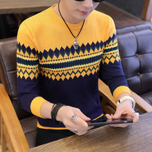 Load image into Gallery viewer, Korea Grey Sweaters And Pullovers Men Long Sleeve Knitted Sweater High Quality Winter Pullovers Homme Warm Navy Coat 3xl Newest
