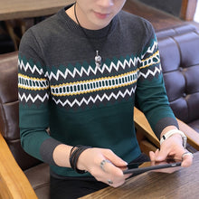 Load image into Gallery viewer, Korea Grey Sweaters And Pullovers Men Long Sleeve Knitted Sweater High Quality Winter Pullovers Homme Warm Navy Coat 3xl Newest
