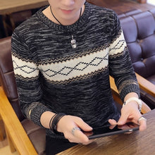 Load image into Gallery viewer, Korea Grey Sweaters And Pullovers Men Long Sleeve Knitted Sweater High Quality Winter Pullovers Homme Warm Navy Coat 3xl Newest
