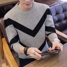 Load image into Gallery viewer, Korea Grey Sweaters And Pullovers Men Long Sleeve Knitted Sweater High Quality Winter Pullovers Homme Warm Navy Coat 3xl Newest

