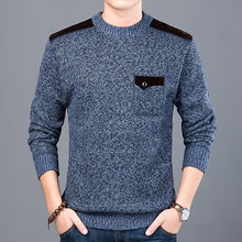 Load image into Gallery viewer, Men's Sweater Plus Size O Neck Fleece liner Pullover Oversized Sweaters for Men Korean Knitted Pullovers Jumper Men's Clothing
